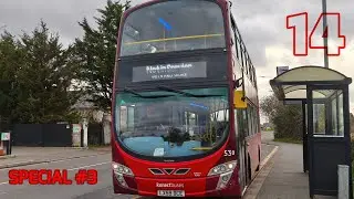 SPECIAL #3 - Full Route Visual (Sped Up) - Hedingham and Chambers Route 14 from Hythe to Stanway