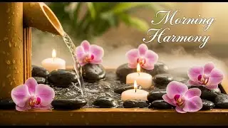 Peaceful Zen River Harmony Bamboo Fountain and Candle Glow for Relaxation Meditation Sleep Calm