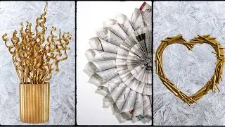 3 amazing Newspaper craft ideas