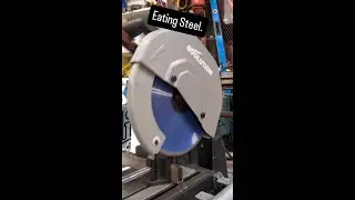 Watch the Evolution S380CPS Chop Saw eat through steel like it's nothing!