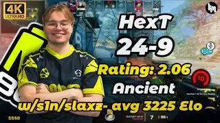HexT (24-9) w/s1n/slaxz- (Ancient) | FACEIT EU avg. 3225 Elo | Nov 23, 2025 #cs2 #M80 #hext