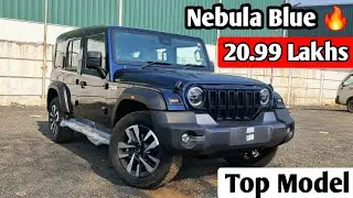 Nebula Blue Colour 🔥 2025 Mahindra Thar Roxx Top Model AX7L Diesel AT RWD Review