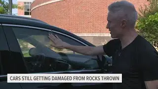 'A huge public safety issue': Man's car damaged twice in 3 weeks from flung rocks on Grand Avenue