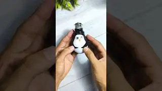 DIY LED Bulb Penguin 🐧 Idea #shorts #short