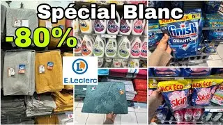 😱E.LECLERC -80% PROMO SPÉCIAL BLANC #lessive #catalogueblanc #promoblanc  #promoe.leclerc #promo