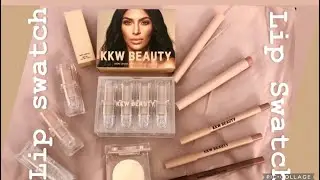 90&rsquo;s KKW MATTE LIPSTICK AND LINER SWATCHES |KKW BEAUTY