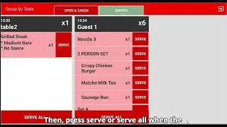 Popcorn POS Kitchen Apps Workflow (Group by Table)