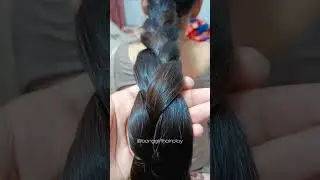 Long Hair braid play 😍🔥 #longhair #bunhairstyle #braids #hairplay #hair #bonggirlhairplay