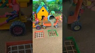 🚜😱 Real Working Mini Tractor Cement Pillar Footing Making Machine #shorts #youtubeshorts
