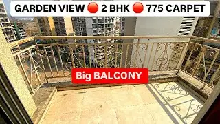 775 carpet Area Garden View 2 bhk flat for sale with big balcony