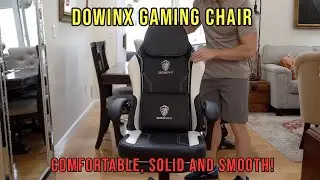Dowinx Gaming Chair with Pocket Spring Cushion for Adults, Ergonomic Computer Chair with Footrest