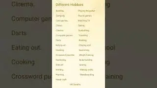 Different Hobbies