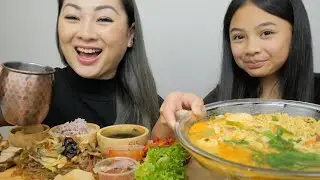 KOREAN FOOD with Spicy Noodles Soup | Sissi&Emma