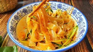 手工的涼皮勁道爽滑，吃著就是好吃，詳細做法分享給大家 #美食 #做飯 #中餐 #家常菜 #菜譜