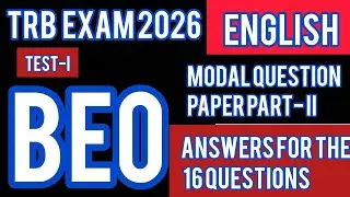 Tn trb beo exam modal question paper mcq centum marks secured surely#history of English literature.