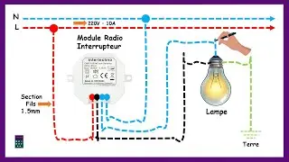 Branchement Module Radio Intertechno CMR-1000 Funkschalter Anschlie&szlig;en Elektroinstallation