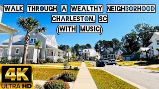🔴Walk Around a Wealthy Neighborhood (With Music) | Charleston, SC | 4K60FPS