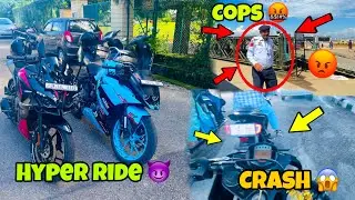 Cops vs Biker 🤬 || Crash 😱 || Hyper Ride 