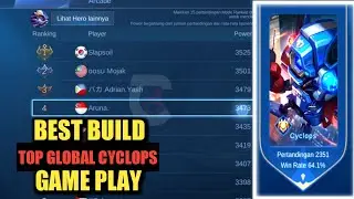 TOP GLOBAL CYCLOPS MOBILE LEGENDS || GAME PLAY AND BEST BUILD 2021