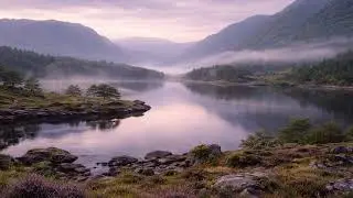 Misty Morning over a Highland Loch | Calm Scottish Folk | Highland Memories