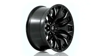 FUEL OFF-ROAD FLAME - 20x10 - GLOSS BLACK MILLED