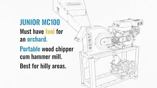 Powerful Wood Shredder for Hills | Garden Waste Shredder + Hammer Mill Machine Review #JUNIOR MC100