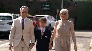 Ortega Cano y Ana Mar&iacute;a Ald&oacute;n se reencuentran en la comuni&oacute;n de su hijo
