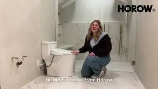 Унитаз-биде HOROW BT0338W(G): настраиваемый комфорт благодаря подогреву сиденья, ночной подсветке...