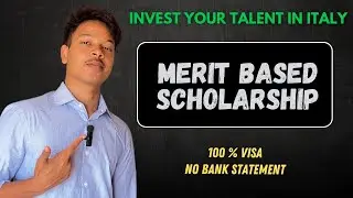 Invest Your Talent in Italy Scholarship 2024 | Merit based Scholarship | Study in Italy #scholarship