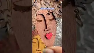 Three D Lady Face Pins #diy #sherikao #ladyface #lasercutjewelry