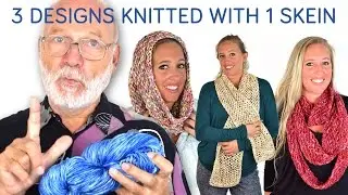1 Skein - 3 Designs: The Donna Infinity-Cowl-Scarf
