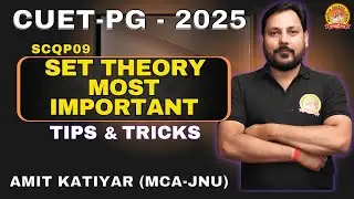 CUET-PG 2024 | Set Theory | एक ही CLASS में पूरा SET COMPLETE | PYQ's | TRICKS | CUET-PG | In Hindi