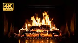 Warm Fireplace Ambience 4K UHD 🔥 Premium Fireplace Crackle for Calm Nights