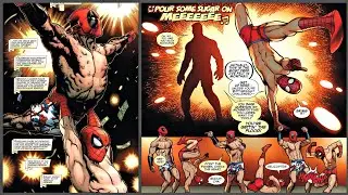 Spiderman & Deadpool Become Strippers For The Ladies' Pleasure