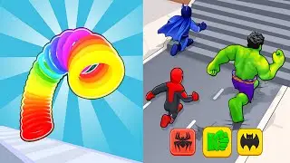 Slinky Hop 🆚 Hero Transforms // Android / IOS Games // Walkthrough Mobile Games // Gameplay