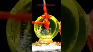 SATISFYING 🪒🐣Razor Cut:🥚🥚 Jelly Balls Explode🔥 with Color. #asmr #satisfying #experiment #asmrsounds