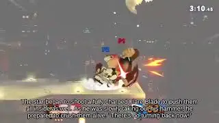 Start-up Mii Swordfighter holding Franklin Badge fighting on Rainbow Road Switch