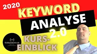 Keyword Analyse Tools - Einblick in den Kurs mit Gratis Webinar