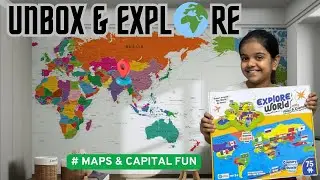 Geography Fun! 📍 Unboxing &lsquo;Explore World with Maps & Capitals |Just Jinisha| #unboxing #educational
