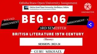 OSOU BEG-06-1 Solved assignment ll OSOU II SOLVED ASSIGNMENT II MA ENGLISH
