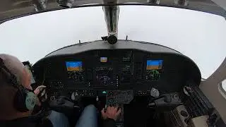 CJ3 ILS in low IMC KFCM