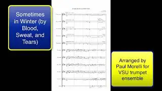 Sometimes in Winter, arranged for trumpet ensemble by Paul Morelli