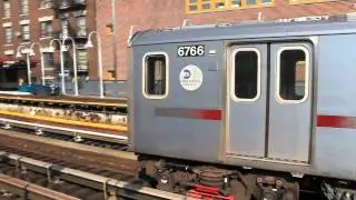 IRT R142 (2) and (5) Lcl / Exp + Time Boards + MOW @ Work at East 174th Street
