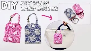 [DIY] Mini Keychain Bag for Gift | Simple! CARD WALLET 💳 Card Holder | Easy sewing Tutorial