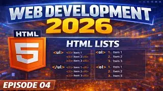 Web Development Course Episode 04  HTML Lists Explained OL, UL & LI in UrduHindi
