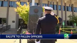 Stockton police chief salutes fallen officers at stone memorial