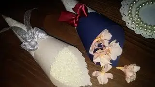 Cone para casamento, para pétalas, arroz ou confetis - Wedding cone, very easy