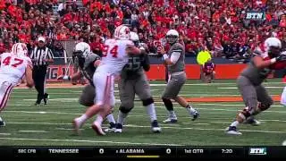 Geronimo Allison with the Great Catch vs. Wisconsin