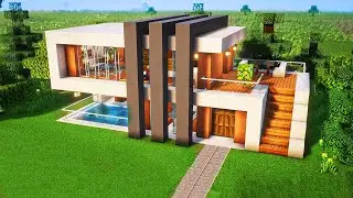 Minecraft Modernes Haus bauen 1.21 Tutorial - Modernes Haus bauen in Minecraft Tutorial 1.21