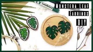 DIY MONSTERA PALM LEAF Statement Earrings | Embroidery + Strinky dinks | simplyshow